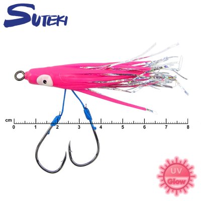 длина снасти 6,5см) №2/0 (Ассист Yamai "Salmon Hook" с октопусом (длина снасти 6,5см)- PR-24 №2/0 (два крючка)