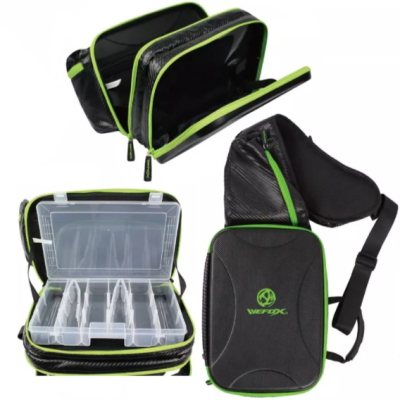 Сумка  Wefox WDX-1069 -Black/Green (32х23,5х9,5см)